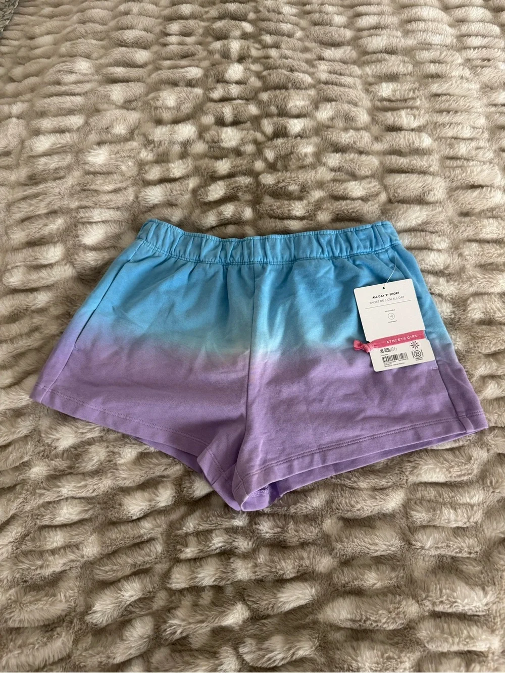 Athleta Girl Light Blue and Purple Ombré All Day Athletic set
